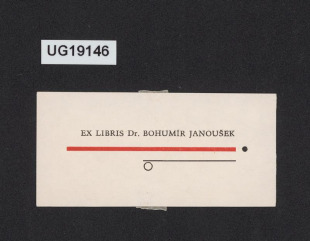 Ex libris Dr. Bohumír Janoušek