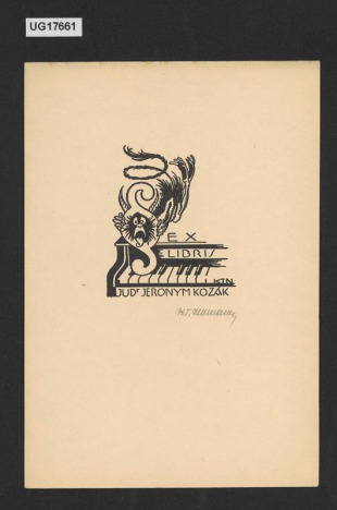 Ex libris JUDr Jeronym Kozák
