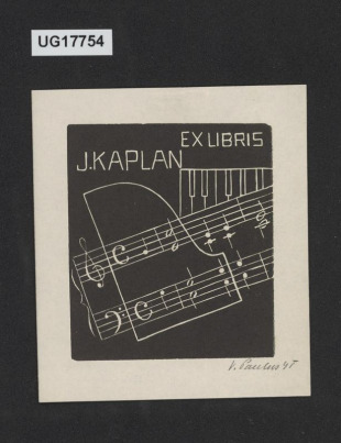 Ex libris J. Kaplan