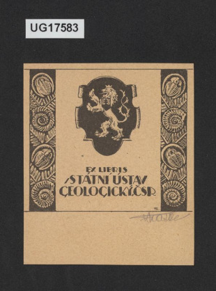 Ex libris Státní ústav geologický ČSR