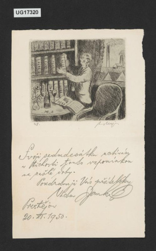 Svoji sedmdesátku ... Václav Janka ... Prostějov 20. XI. 1950