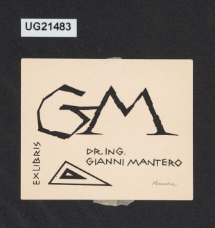 Exlibris Dr. Ing. Gianni Mantero