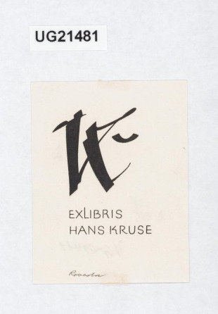 Exlibris Hans Kruse