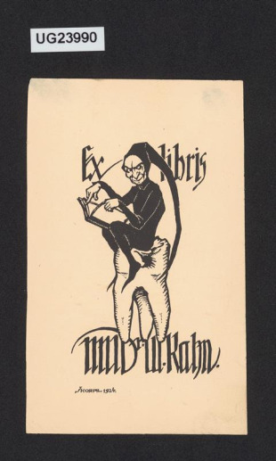Ex libris MUDr. W. Kahn