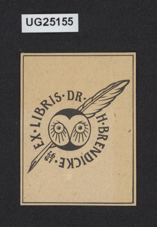 Ex libris Dr. H. Brendicke 1897