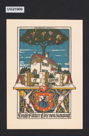 ex libris Louise Fischer Edle von Zickwolff