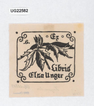 Ex libris Elsa Unger