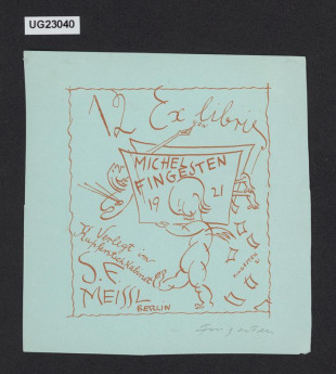 nabídkový list - 12 Ex libris von Michel Fingesten 1921/ Verlegt