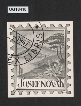 "Ex libris 1947" Josef Novák