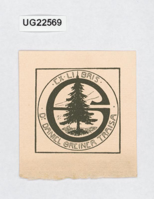 Exlibris Dr. Daniel Greiner Traisa