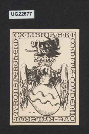 Ex libris S. R. I. comitis Coudenhove-Kalergi a Ronspergheim