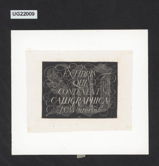 Ex libris oui Contenent Calligraphica