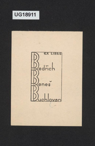 Ex libris Bedřich Beneš Buchlovan