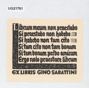 Exlibris Gino Sabattini
