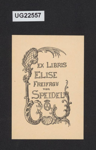Ex libris Elise Fraifrau von Speidel