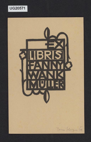Ex / libris / Fanny / Wank / Müller