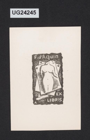 Ex libris F. d´Aquin