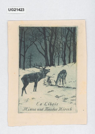 Ex Libris Minna und Theodor Hirsch