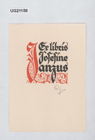 Ex libris Josefine Janzus