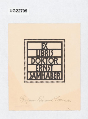 Ex libris Doktor Ernst Samhaber