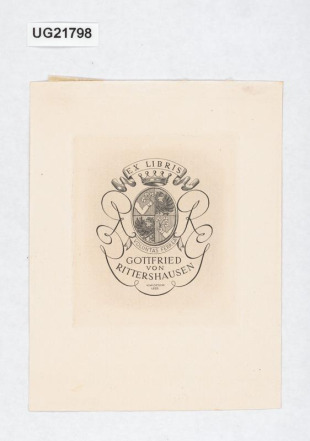 Ex libris Gottfried von Rittershausen