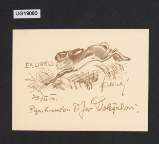 Exlibris P. gen. konsulovi Dr. Jar. Doležalovi