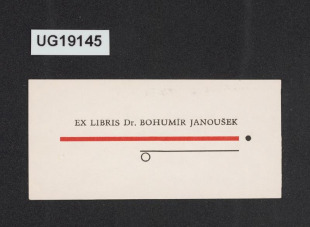 Ex libris Dr. Bohumír Janoušek