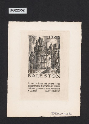 Ex libris Pierre Baleston