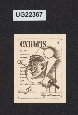 Ex libris Bóje Mortensen
