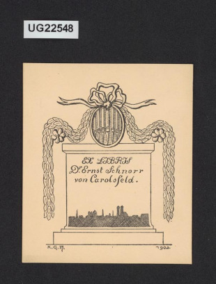 Ex libris Dr. Ernst Schworr von Carolsfeld