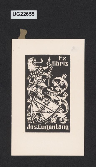 Ex libris Jos. Eugen Lang