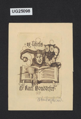 Ex libris Dr. Karl Bondörfer