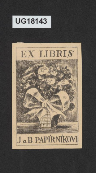 Ex libris J. a B. Papírníkovi