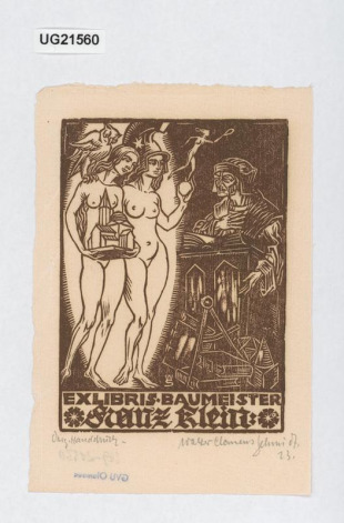 Exlibris Baumeister Franz Klein