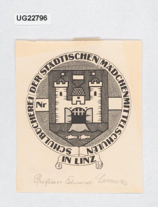 Schultücherei der städlischen Mädchenmittelschule in Linz