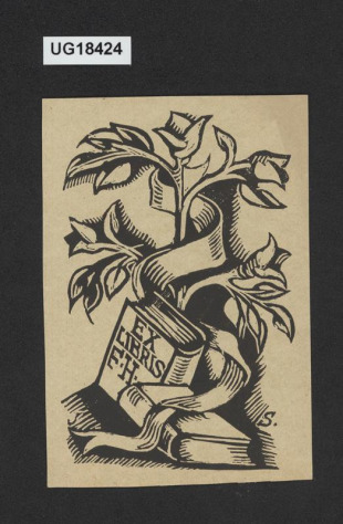 Ex libris F. H. (Ferd. Hejna)
