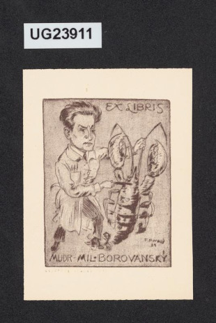 Ex libris MUDr. Mil. Borovanský