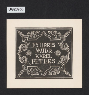 Ex libris MUDr. Karel Peters