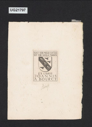Ex libris Joannis A Bourey