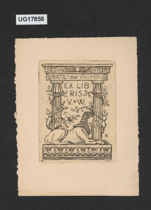 Ex libris V. = W.