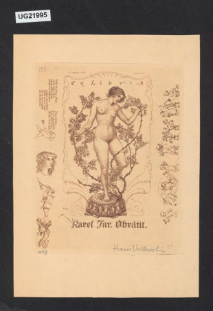 Ex Libris Karel Jar. Obrátil