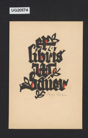 Ex libris [Jan Sauer]