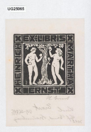 Ex libris Heinrich/ Martha/ Ernst