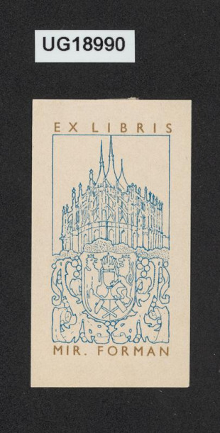 Ex libris Mir. Forman