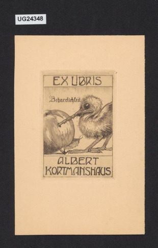 ex libris Albert Kortmanshaus