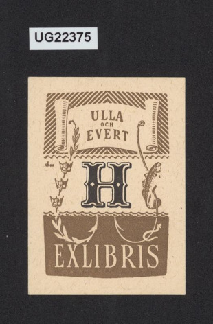 Exlibris Ulla och Evert H
