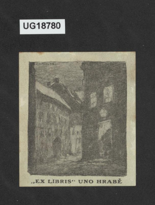 "Ex libris" Uno Hrabě