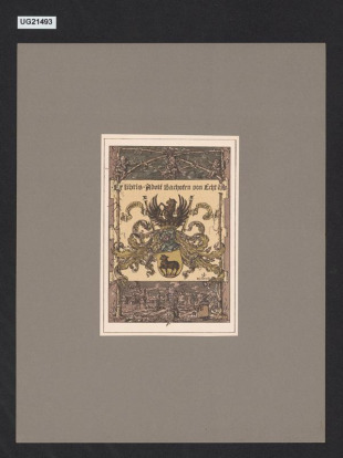 Ex libris Adolf Bachofen von Echt d. Ae.