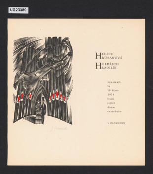 Svatební oznámení - Lucie Hrubanová, Oldřich Hradilík