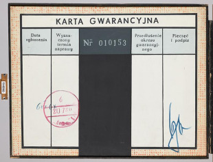Zápůjční list IV/Kartagwarancyjna IV